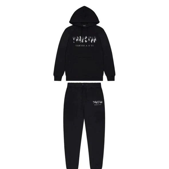 Trapstar Chenille Decoded Hooded Tracksuit - Black Camo Edition